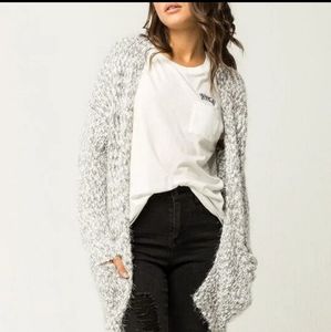 woven heart fuzzy cardigan!!